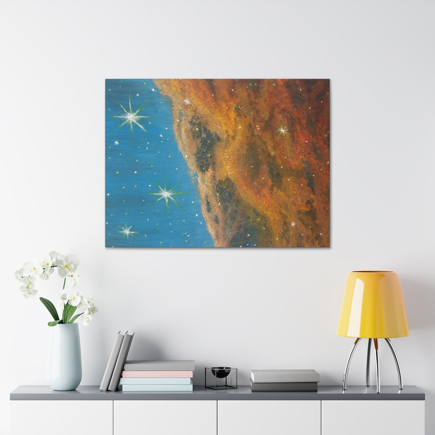 Stellar Drift – Nebula Space Canvas Print
