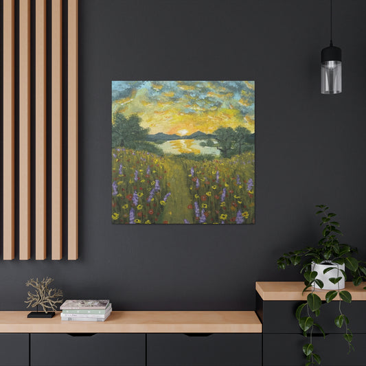 Wildflowers – Meadow Landscape Canvas Print