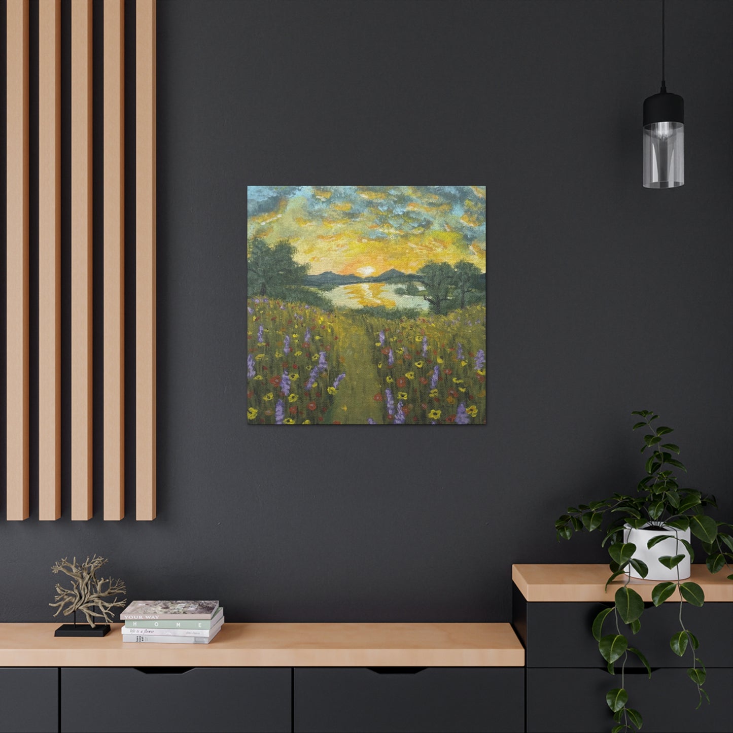 Wildflowers – Meadow Landscape Canvas Print