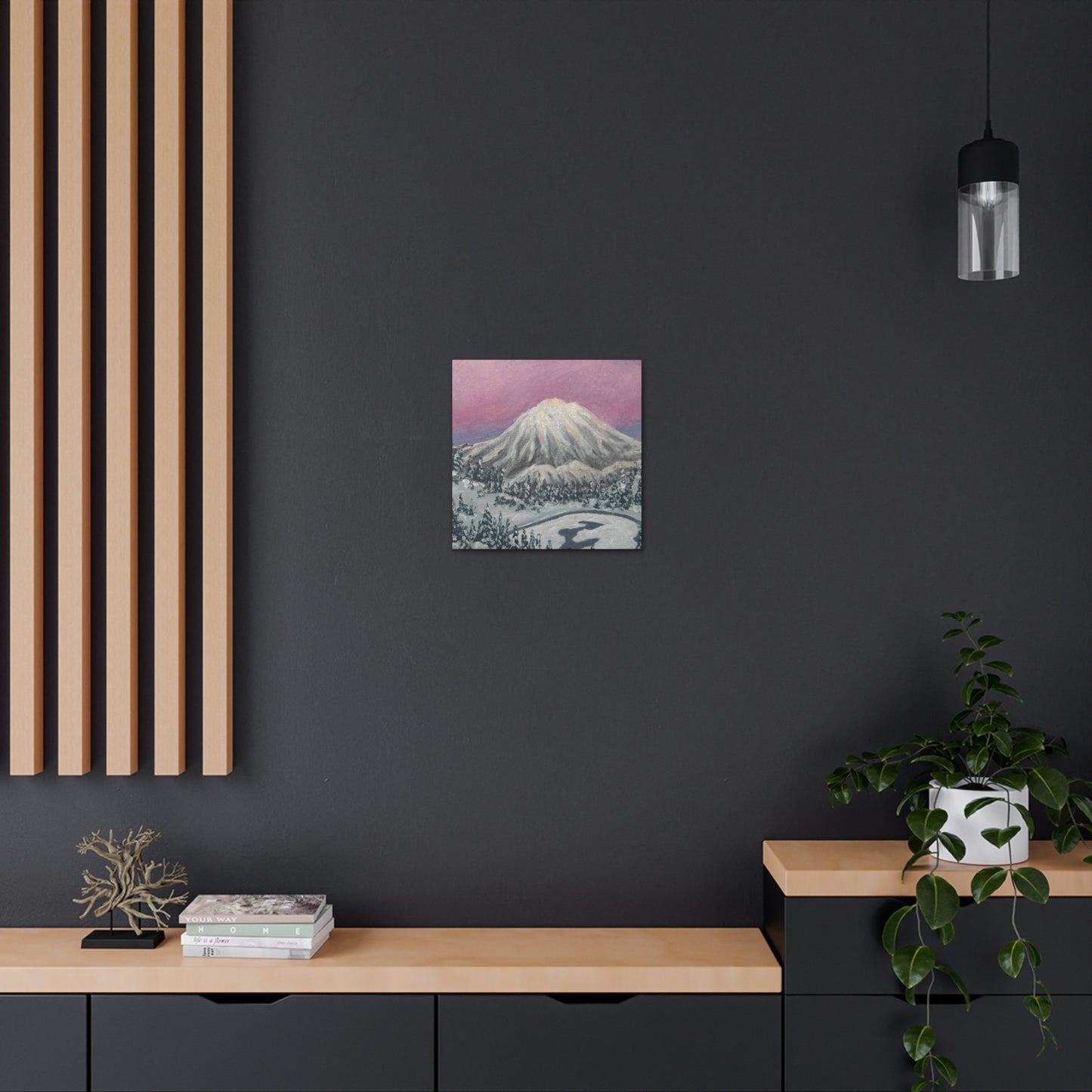 Serene Snow Peak – Winter Mountain Canvas Print